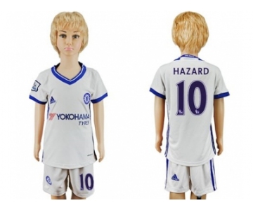 Chelsea #10 Hazard White Kid Soccer Club Jersey