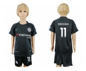 Chelsea #11 Drogba Sec Away Kid Soccer Club Jersey