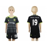 Chelsea #19 Diego Costa Away Kid Soccer Club Jersey