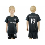 Chelsea #19 Diego Costa Sec Away Kid Soccer Club Jersey