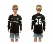 Chelsea #26 Terry SEC Away Long Sleeves Kid Soccer Club Jersey