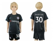 Chelsea #30 David Luiz Sec Away Kid Soccer Club Jersey