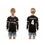 Chelsea #4 Fabregas SEC Away Long Sleeves Kid Soccer Club Jersey