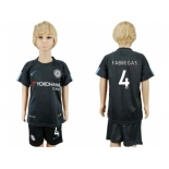 Chelsea #4 Fabregas Sec Away Kid Soccer Club Jersey