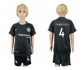 Chelsea #4 Fabregas Sec Away Kid Soccer Club Jersey