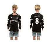 Chelsea #8 Oscar SEC Away Long Sleeves Kid Soccer Club Jersey