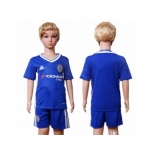 Chelsea Blank Blue Home Kid Soccer Club Jersey