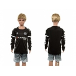 Chelsea Blank SEC Away Long Sleeves Kid Soccer Club Jersey