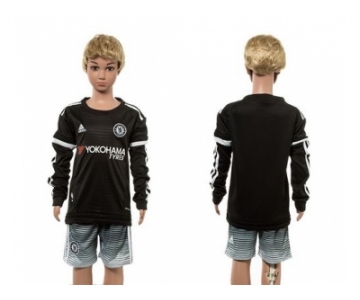 Chelsea Blank SEC Away Long Sleeves Kid Soccer Club Jersey