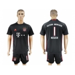 Bayern Munchen #1 Neuer Black Goalkeeper Soccer Club Jersey