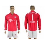 Bayern Munchen #1 Neuer Home Long Sleeves Soccer Club Jersey