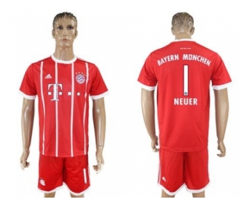 Bayern Munchen #1 Neuer Home Soccer Club Jerse