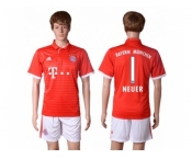 Bayern Munchen #1 Neuer Home Soccer Club Jerseys