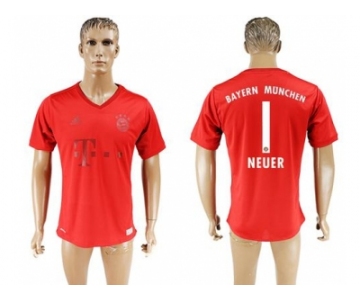 Bayern Munchen #1 Neuer Marine Environmental Protection Home Soccer Club Jersey