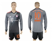 Bayern Munchen #10 Robben Away Long Sleeves Soccer Club Jersey