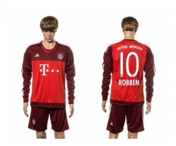 Bayern Munchen #10 Robben Goalkeeper Long Sleeves Soccer Club Jersey