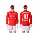 Bayern Munchen #10 Robben Home Long Sleeves Soccer Club Jerseys