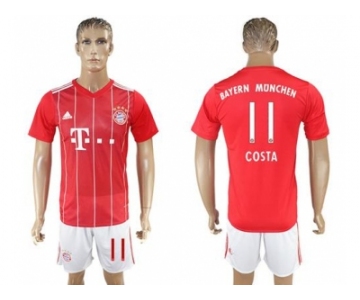 Bayern Munchen #11 Costa Home Soccer Club Jerseys