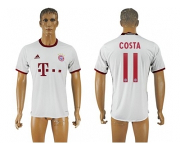 Bayern Munchen #11 Costa White Soccer Club Jersey