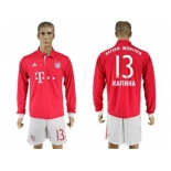 Bayern Munchen #13 Rafinha Home Long Sleeves Soccer Club Jersey