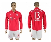 Bayern Munchen #13 Rafinha Home Long Sleeves Soccer Club Jersey