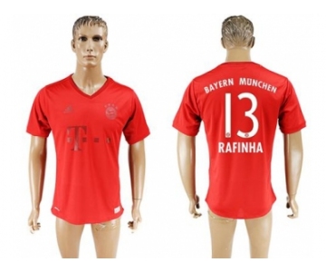 Bayern Munchen #13 Rafinha Marine Environmental Protection Home Soccer Club Jersey