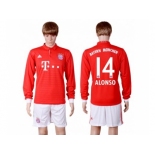 Bayern Munchen #14 Alonso Home Long Sleeves Soccer Club Jerseys