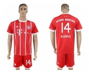 Bayern Munchen #14 Alonso Home Soccer Club Jersey.