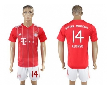 Bayern Munchen #14 Alonso Home Soccer Club Jerseys