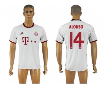 Bayern Munchen #14 Alonso White Soccer Club Jersey