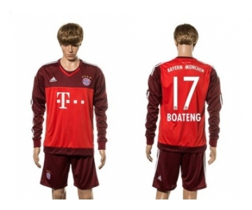 Bayern Munchen #17 Boateng Goalkeeper Long Sleeves Soccer Club Jersey