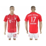 Bayern Munchen #17 Boateng Home Soccer Club Jerseys.