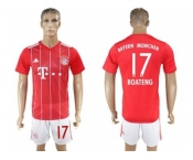 Bayern Munchen #17 Boateng Home Soccer Club Jerseys.