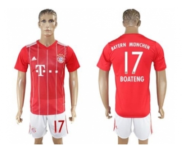 Bayern Munchen #17 Boateng Home Soccer Club Jerseys.