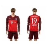 Bayern Munchen #19 Gotze Goalkeeper Long Sleeves Soccer Club Jersey