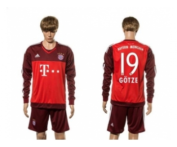 Bayern Munchen #19 Gotze Goalkeeper Long Sleeves Soccer Club Jersey