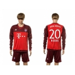 Bayern Munchen #20 Rode Goalkeeper Long Sleeves Soccer Club Jersey