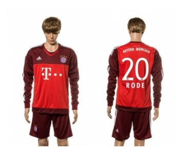 Bayern Munchen #20 Rode Goalkeeper Long Sleeves Soccer Club Jersey