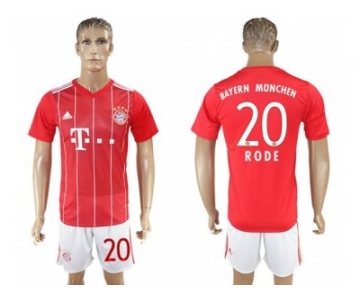 Bayern Munchen #20 Rode Home Soccer Club Jerse