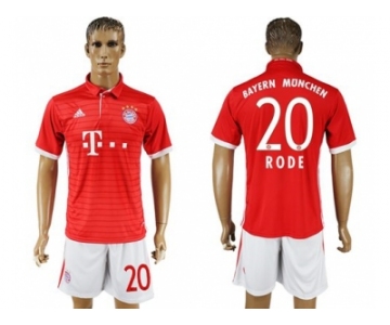 Bayern Munchen #20 Rode Home Soccer Club Jersey