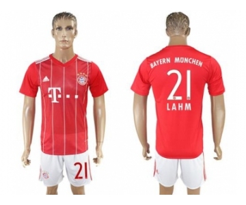 Bayern Munchen #21 Lahm Home Soccer Club Jerseys.