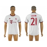 Bayern Munchen #21 Lahm White Soccer Club Jersey