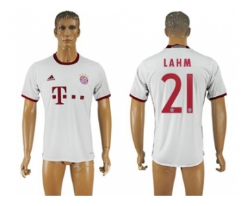 Bayern Munchen #21 Lahm White Soccer Club Jersey