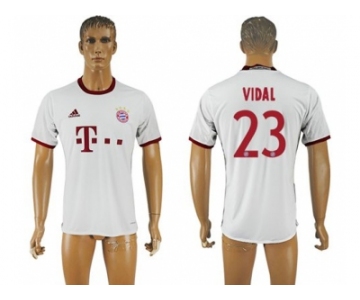 Bayern Munchen #23 Vidal White Soccer Club Jersey