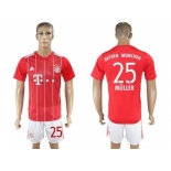 Bayern Munchen #25 Muller Home Soccer Club Jerseyss