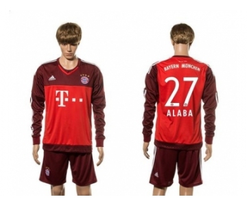 Bayern Munchen #27 Alaba Goalkeeper Long Sleeves Soccer Club Jersey