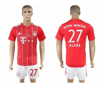 Bayern Munchen #27 Alaba Home Soccer Club Jerse