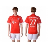 Bayern Munchen #27 Alaba Home Soccer Club Jersey