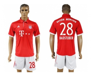 Bayern Munchen #28 Badstuber Home Soccer Club Jerseys