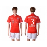 Bayern Munchen #3 Alonso Home Soccer Club Jersey